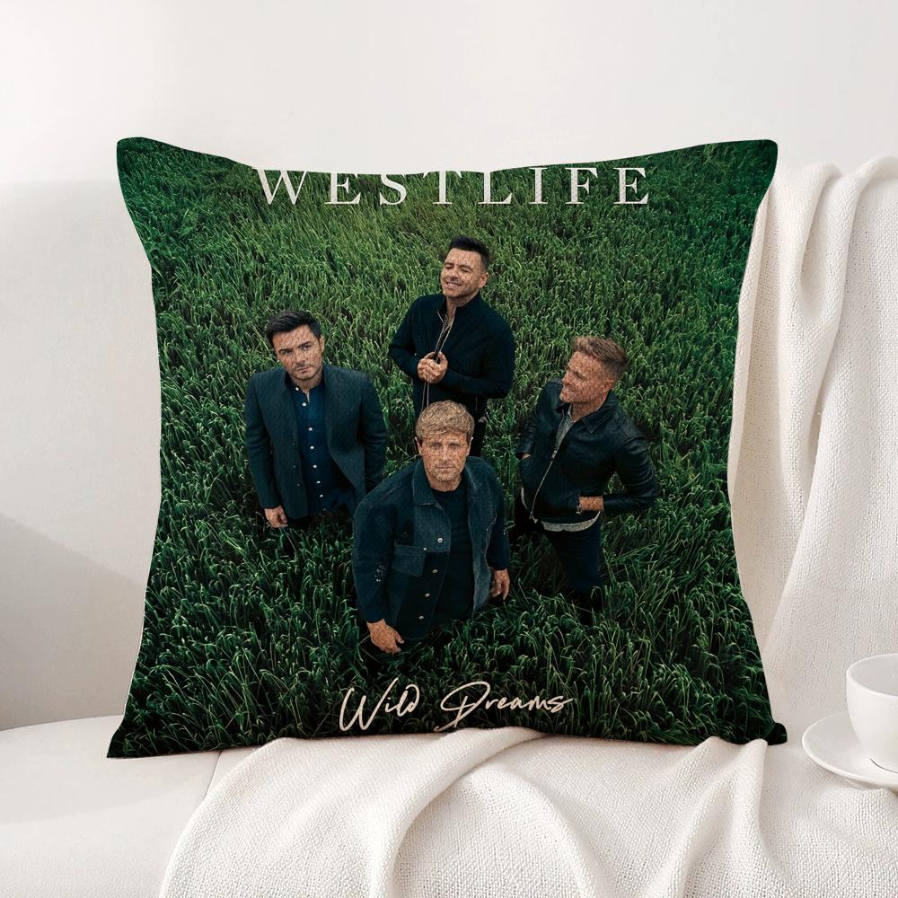 Westlife Подушка The Twenty Tour Натуральный Лен Органическая Ткань Двусторонний Принт Диван Домашний Декор Дышащая