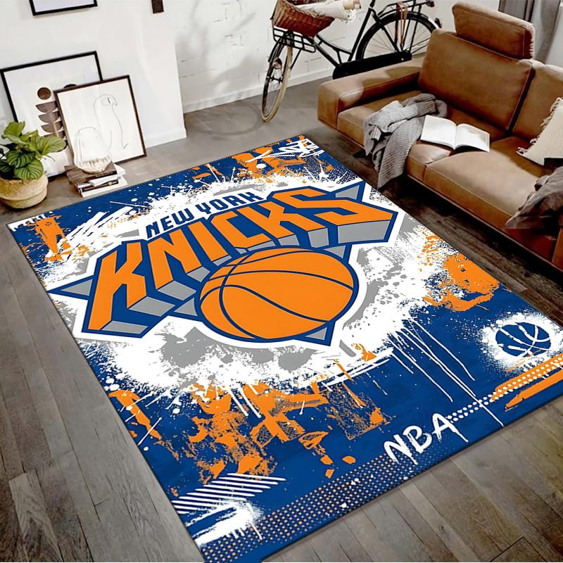 New York Knicks Printed Area Rug Carpet for Bedroom Living Room Home Decor Rugs Mat Non Slip Mat Rug for Bedside