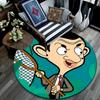 Mr. Bean2 Round Area Rug,Carpet Rug for Living Room Bedroom Sofa Playroom Decor,Non-slip Floor Mat