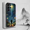 Sky Tree Art Starry Case For Samsung S10,Plus,S9,Ultra,S24,S21,S20,S23,FE,S22,S25,Lite,Soft Silicone Black