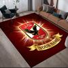 Custom Name Al Ahly SC2 Flannel Pattern Square Carpet,Area Rug,Carpet Rug for Living Room Bedroom Sofa Playroom Decor,Non-slip Floor Mat