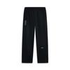 Li Ning Sports Lifestyle Series Letter Mid Waist Comfortable Breathable Fleece Straight Leg Knitted Sports Pants Men Bottoms Black AKLU955-1