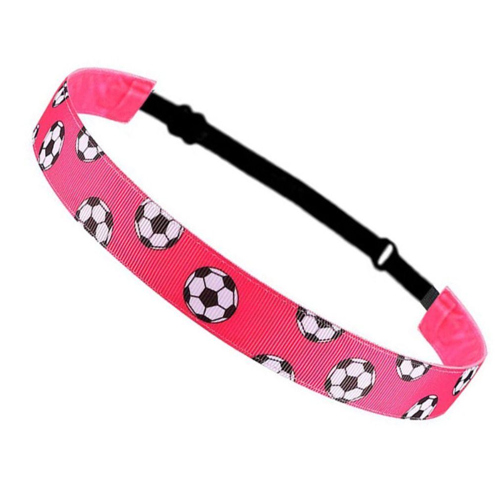 1pcs No Slip Sports Sweatband Football Printed Yoga Hair Band New Football Headband Girls