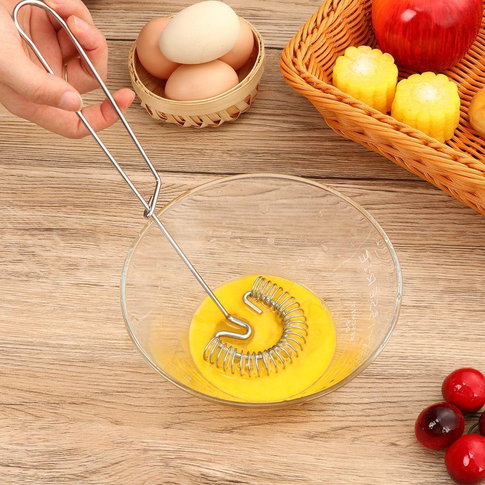 Non-stick Spring Type Manual Stainless Steel Multi-function Whisk Egg Beater Hand Mixer Blender