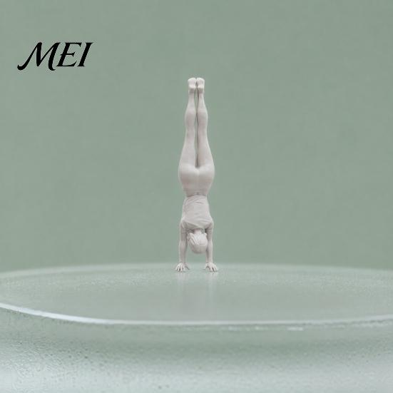 3D Printed Statue Inverted Girl Figurine, Athlete Statue, White Sporty Sculpture for Home Table Shelf Decor Minimalist Art Piece