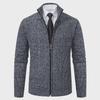 Men's Trendy Knitted Stand-Up Collar Sweater Cardigan - Autumn/Winter Warmth