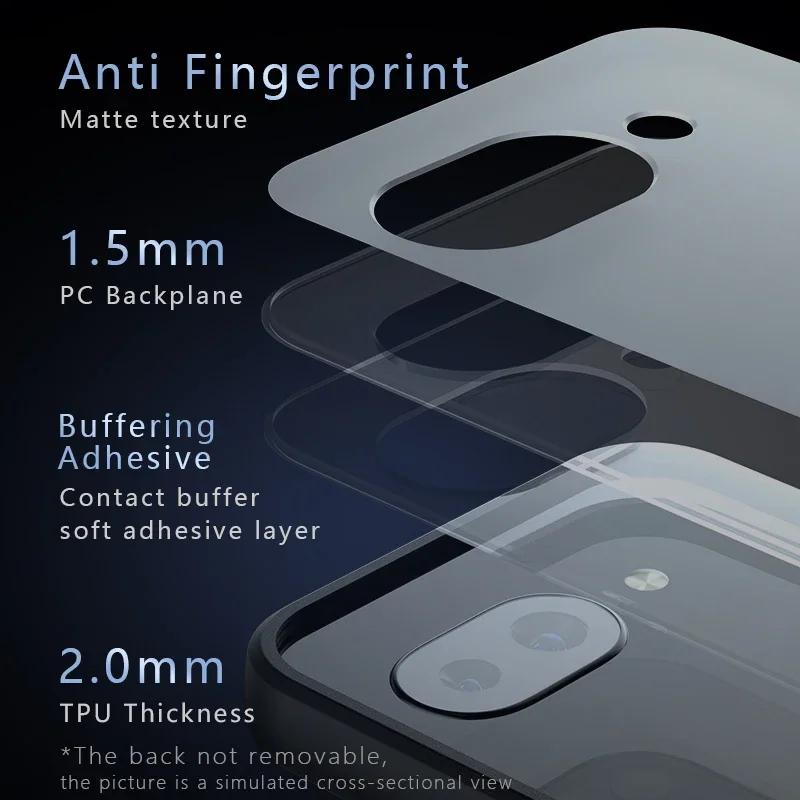 Matte Armor Acrylic Case for Google Pixel 9A Pixel9 A Luxury Shockproof Transparent Hard PC Cover for Pixel 9a 9 Pro XL 8A 7A Bumper