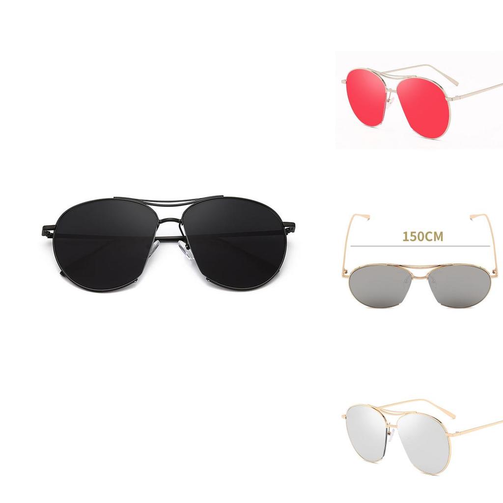 High-quality Womens Large Aviator Sunglasses With Sleek Metal Frame And Mirror Lens