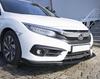 Накладка на передний бампер ЛИП V1 (черная) для Honda Civic Sedan X 2016-2021 гг