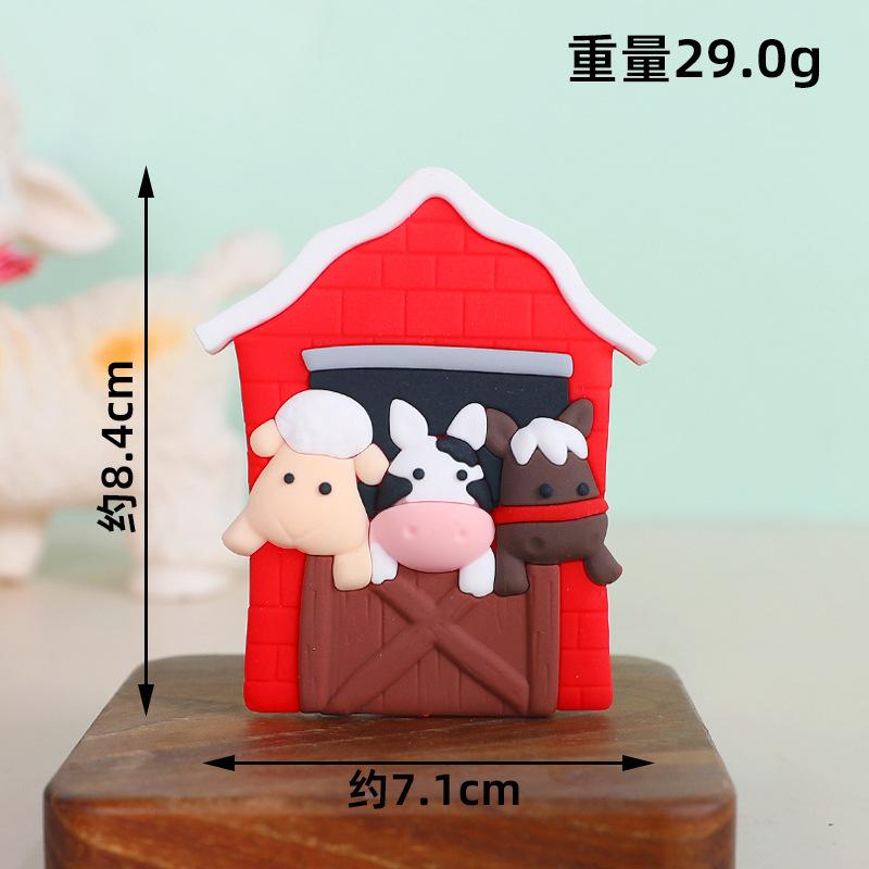 Cartoon Farm Birthday Party Decoration Cute Cow Pig Cake Topper Banner Paper Gift Bags Farm Theme Party DIY Supplies Kids Favors