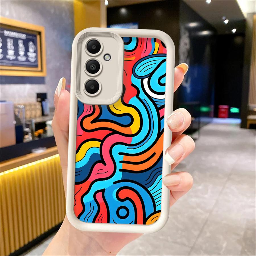 Чехол для Samsung Galaxy A16 A34 A51 A73 A71 A72 A23 A15 A56 A35 A36 A12 A13 A26 A32 A53 A54 Чехол для телефона Модное граффити