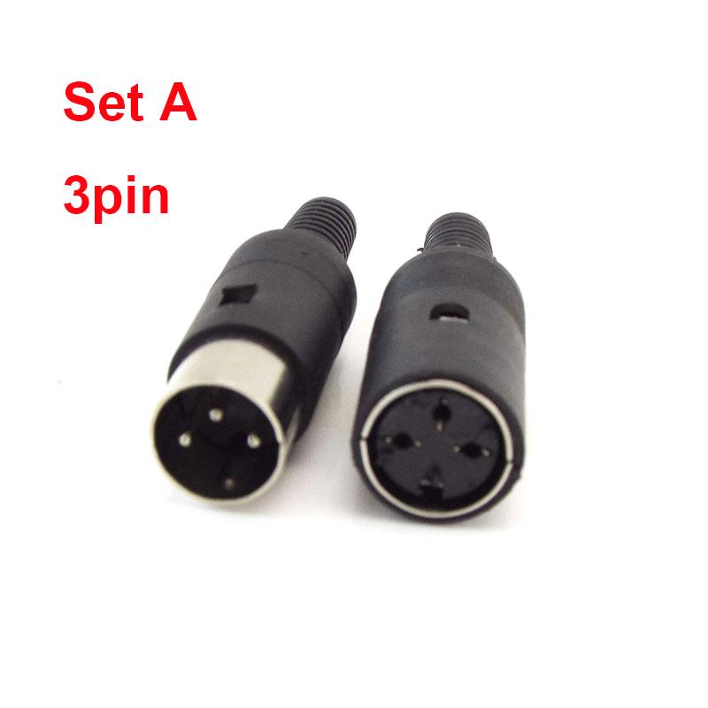 Адаптер аудио DIN 3/4/5/6/7/8 Pin DIN Male Female Plug с пластиковой ручкой Female Socket Корпусной разъем для крепления на панель
