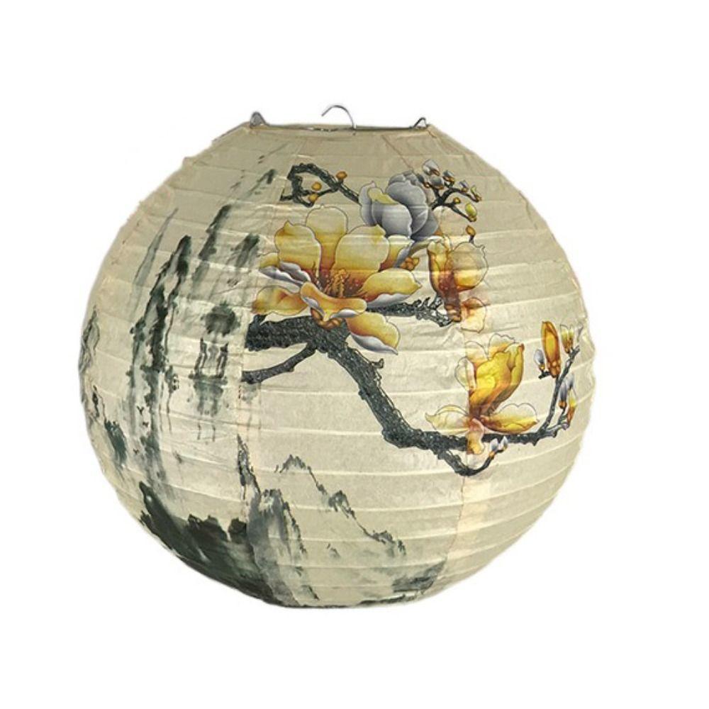 National Day Toys Gifts Temple Fair Decoration Paper Lantern Lampshade Flower Lantern Round Lamp