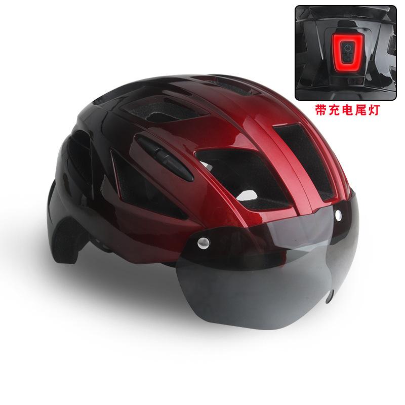 Road Bicycle Helmet Magnetic Goggles Cycling Helmet Bicycle Helmet Men and Women Road Bicycle Mountain Bike Helmet