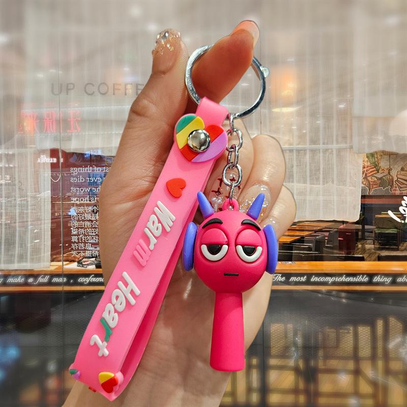 Cartoon Keychain Pendant, Wooden Stick Figure, Key Chain, Blind Box, Tide Play Pendant.