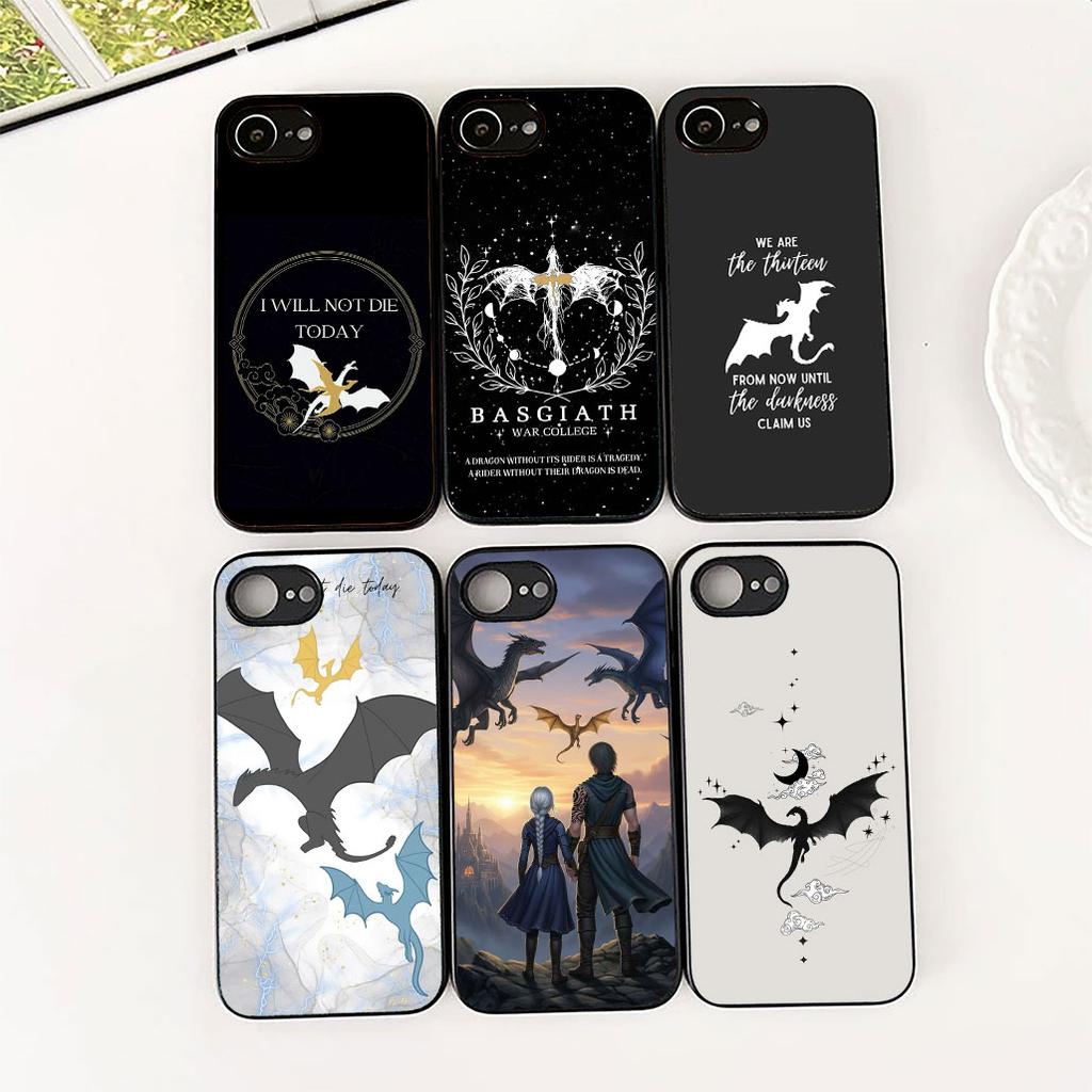 Fourth wing dragons Silicone Cover for Apple iPhone 16 14 15 Plus 11 Pro Max 16E ProMax + 15Plus 16+ 14+ Coque Phone Case