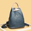 2024 New Multifunctional Backpack Women's Bag Small Backpack Single Shoulder Bag Chest Bag PU Leather