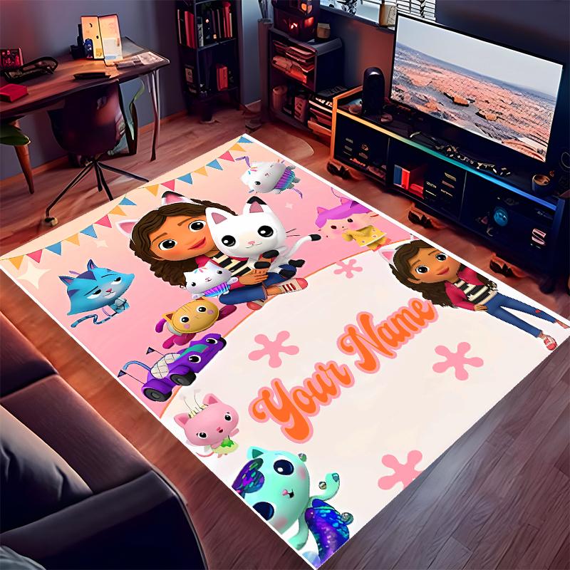 Custom personalization Gabby's Dollhouse Print Area Rug - Soft, Washable Non-Slip Indoor Mat,Living Room,Home&Office Decorative Rug