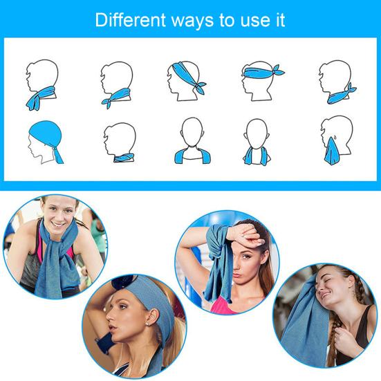 Cooling Hoodie Towel Sweat Absorption Extra Soft Sun Protection Quick Drying Sweat Towel Neck Wrap Sports Supplies