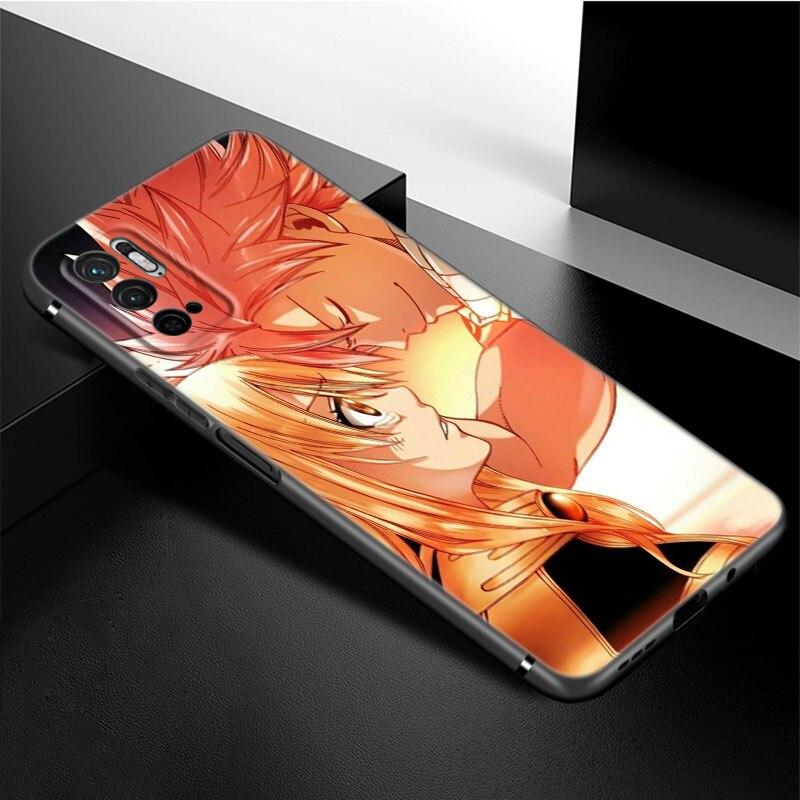 Anime Fairy Tail Phone Case For Xiaomi Redmi Note 11 10 9 8 Pro 11T 5G 10T 10S 9S 9T 9i 9C 9A 8T Soft TPU Black Cover Funda