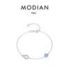 Серебряный браслет Modian S925 с бриллиантом «Дьявольский глаз» для женщин - Легкая роскошь в европейско-американском стиле.