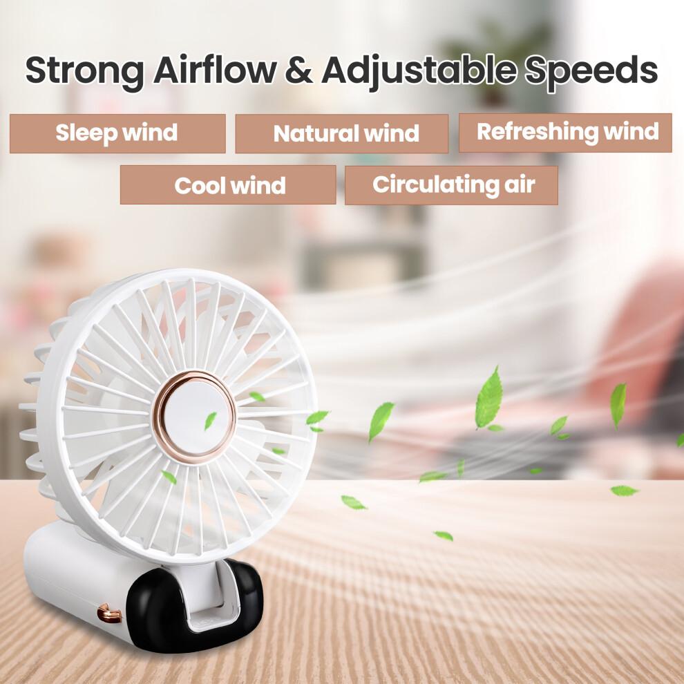 USB Rechargeable Handheld Fan Small Portable Silent Desk Fan