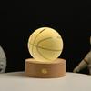 3D Crystal Ball Light Solar System Planet Pattern Crystal Ball Round Wooden Base Night Light for Kids Bedroom Table Desk Decor