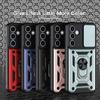 KEYSION Противоударный чехол для Samsung M55 5G M35 M15 5G Slide Camera Lens Защитное кольцо Подставка Чехол для телефона для Galaxy F15 F55 5G