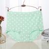 Modal Large Size Panties for Fat Lady Fashion Polka Dot Briefs High Waist Wide Leg Boyshorts Cotton Crotch Underpants