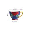 Nordic Hand-painted Ceramic Breakfast Mug Creative Personality Trend Large Capacity Coffee Oatmeal Mug Milk Cup