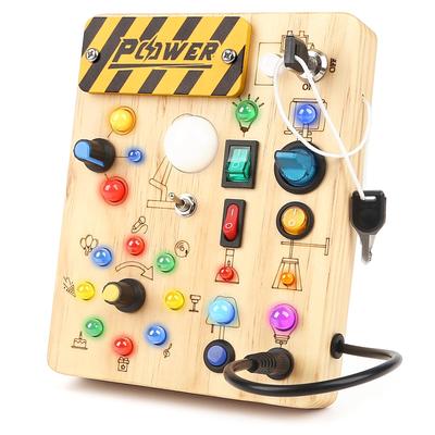 Joyreal Montessori Бизиборд Развивающая игрушка 1 2 3 года Подарок на день рождения для мальчиков и девочек Развивающая игрушка Светодиодная игрушка Пальчиковое образование Раннее развитие