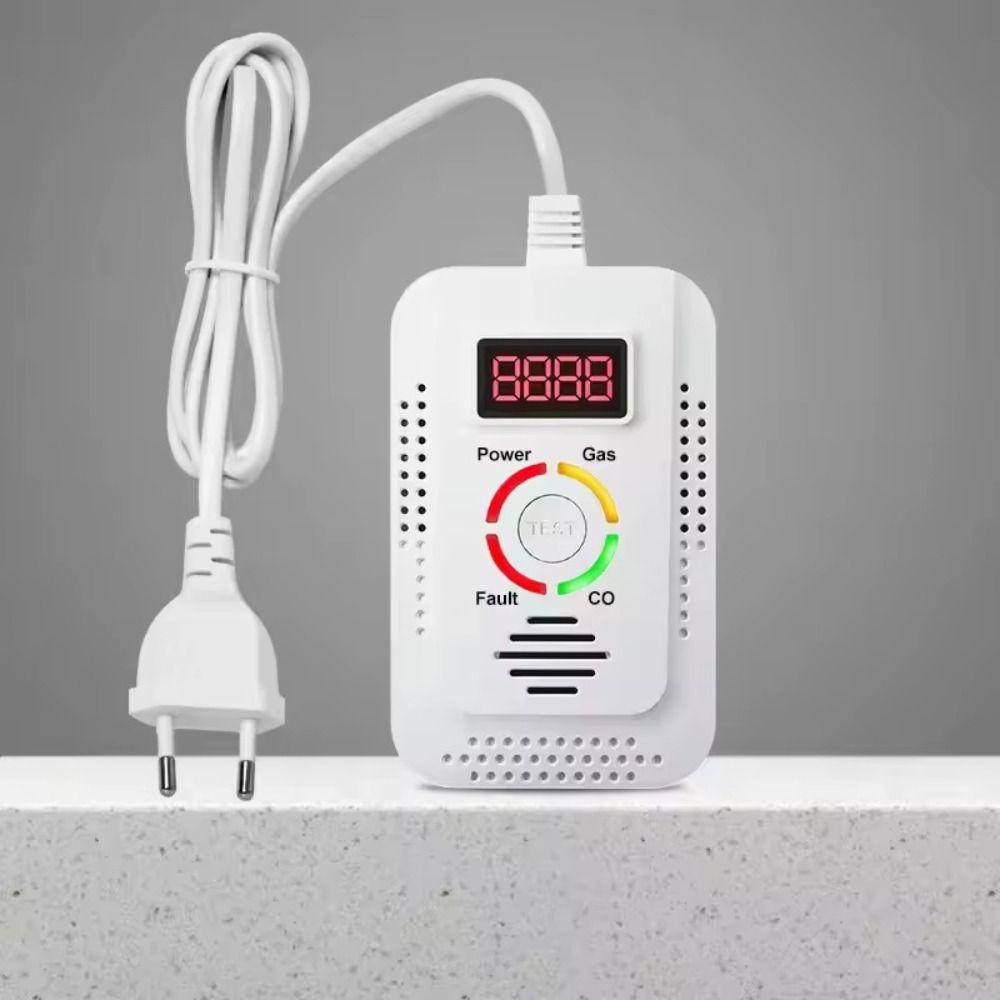 LCD Display Gas Detection System Environmental Sensors Plugs & Play Gas Alarm Garage