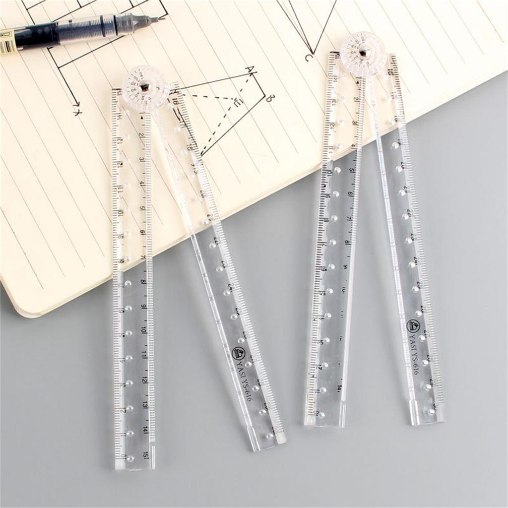 Clear Folding Rulers Drawing Ruler Clearly Centimeters Scale Measuring Length 0-30cm (0-12Inch) for Student Teacher