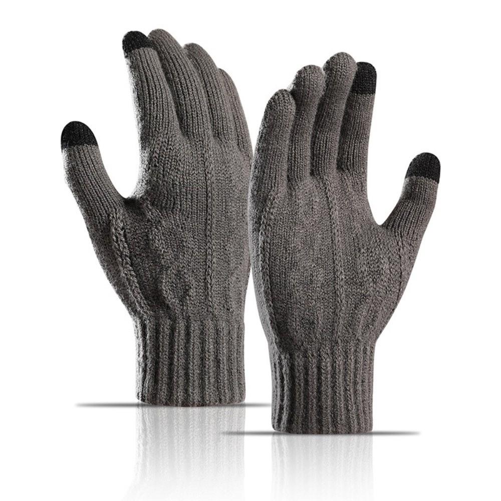 Jacquard Knit Touchscreen Gloves Touchscreen Compatible Knit Gloves New hermal Gloves For Men