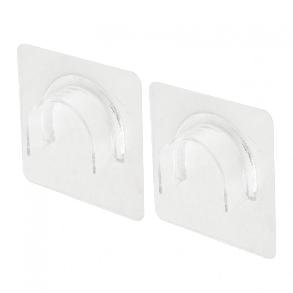 2× Shower Curtain Rod Holder Wall Mounted Shower Rods Holder Drill