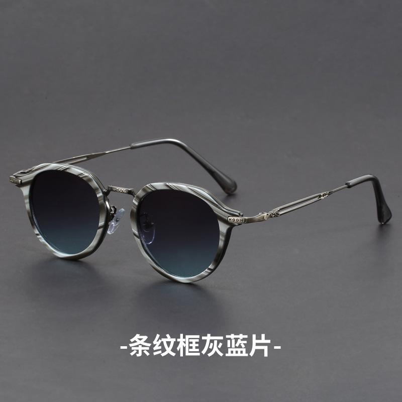 Retro Geometric Round Frame Men Women Sunglasses Fashion Steampunk Metal Sun Glasses  New Trendy Design Shades Uv400