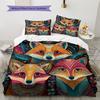 Fox Pattern Bedding Home Decoration Birthday Gift (1 * duvet cover + 2 * pillowcase, without core)