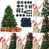 Velvet Christmas Ornaments Set 28 Pcs - Festive Holiday Decor With Assorted Styles For Tree, Table Centerpiece And Home Display