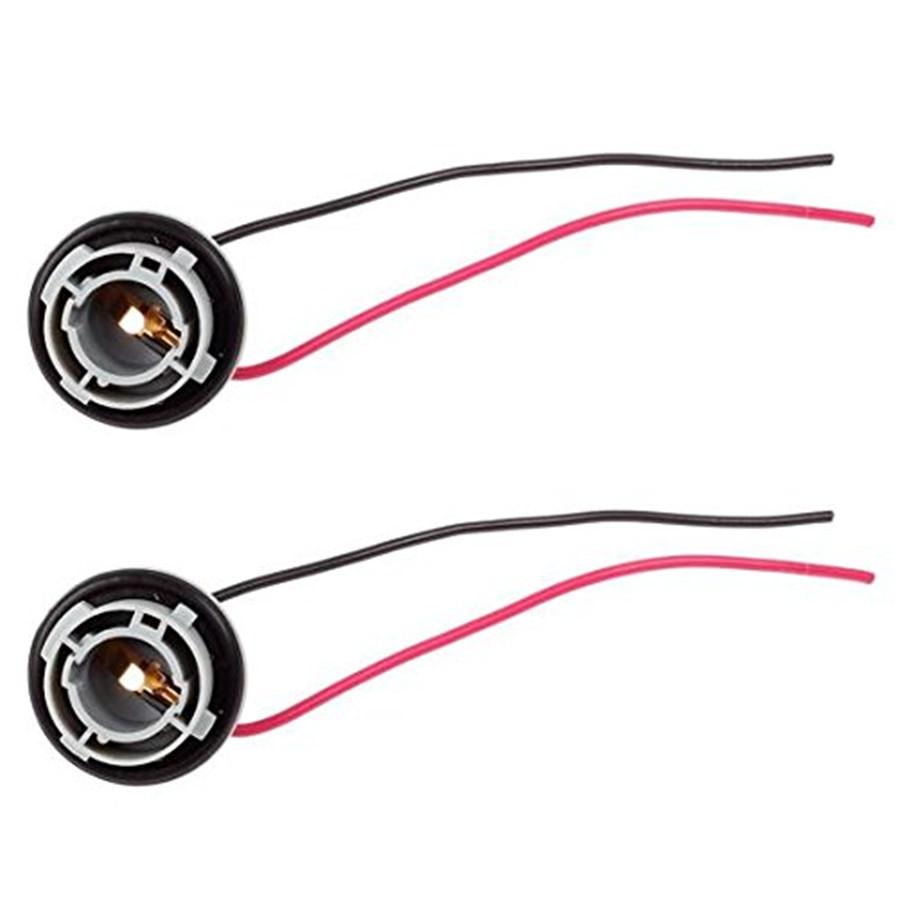 2× 1156 Turn Signal Light Brake Light Harness with Pre-wired Socket For LED Bulb