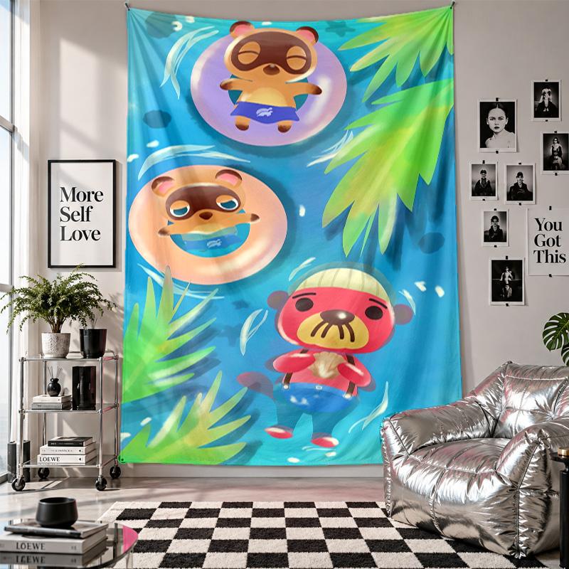 Wall TapestryAnimal Crossing Art Hanging Cloth Decorative Background Cover for Room Decoration
