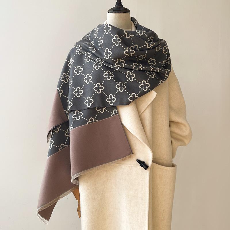 НОВЫЙ роскошный зимний толстый теплый шарф для женщин, кашемировая шаль и палантины, шейный платок Bufanda, женский, длинный, Tessel Echarpe