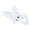 5PCs Clothes Hook Single Bow Type European Retro Zinc Alloy White Wardrobe Use 35 x 55MM