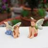2 шт. Полимерные миниатюрные фигурки Милые садовые скульптуры Статуэтка феи цветов Комнатные растения