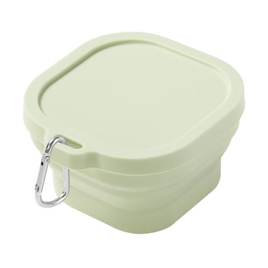 Складная силиконовая чаша 400/750 мл, складной контейнер для хранения продуктов с крышкой, герметичный ланч-бокс для кемпинга, пешего туризма, путешествий, пикника