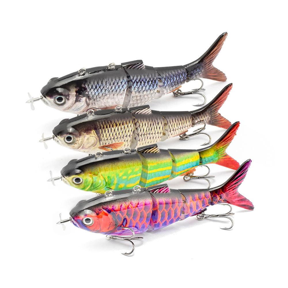 Rechargeable 130mm 42g Automatic Swimming Electronic Fish Lure Bait Smart Plastic Bait for Bottom Fishing