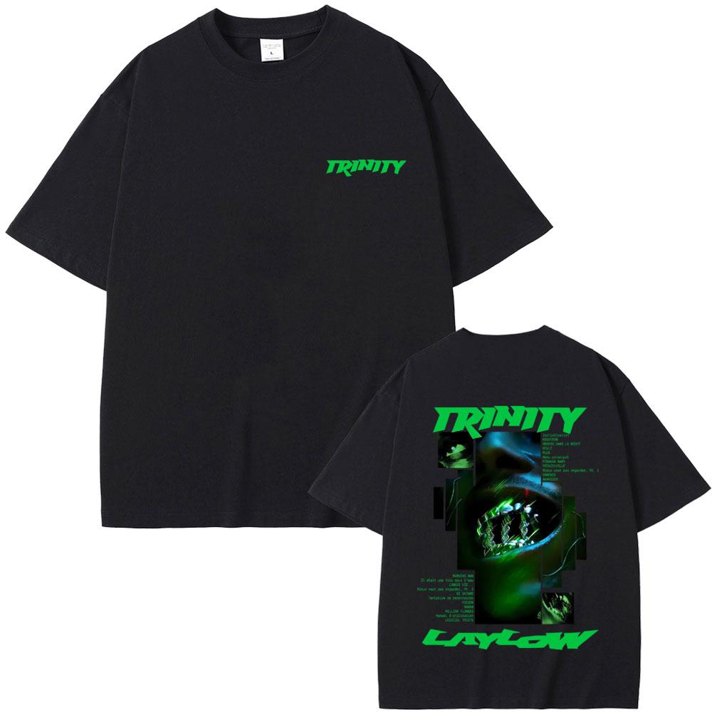 Rapper Laylow Trinity Album Graphic T Shirt Men Women Hip Hop Fashion Pop Music Tshirt Mens Casual Vintage Tshirts Streetwear