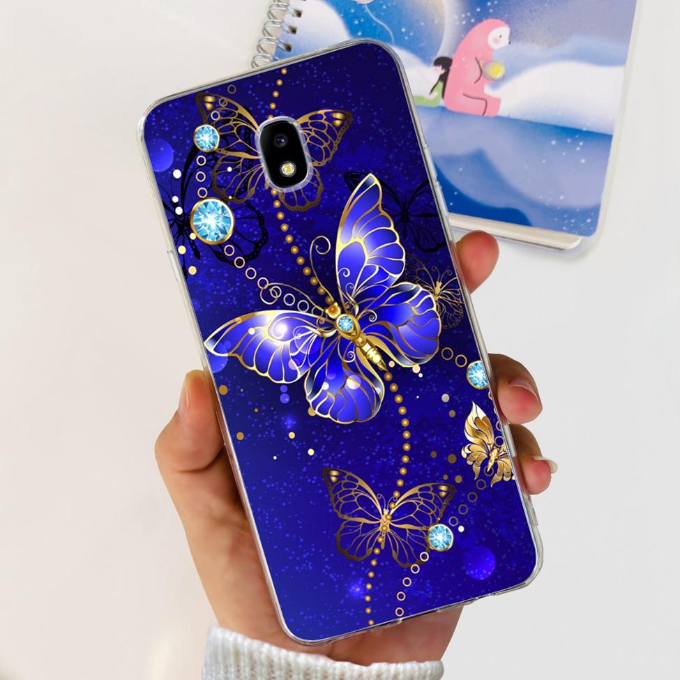 Чехол для Samsung J3 J5 J7 2017 Чехол Милый Мультяшный Кот Модные Цветы Задняя Крышка Для Samsung Galaxy J7 2017 Чехол для Телефона