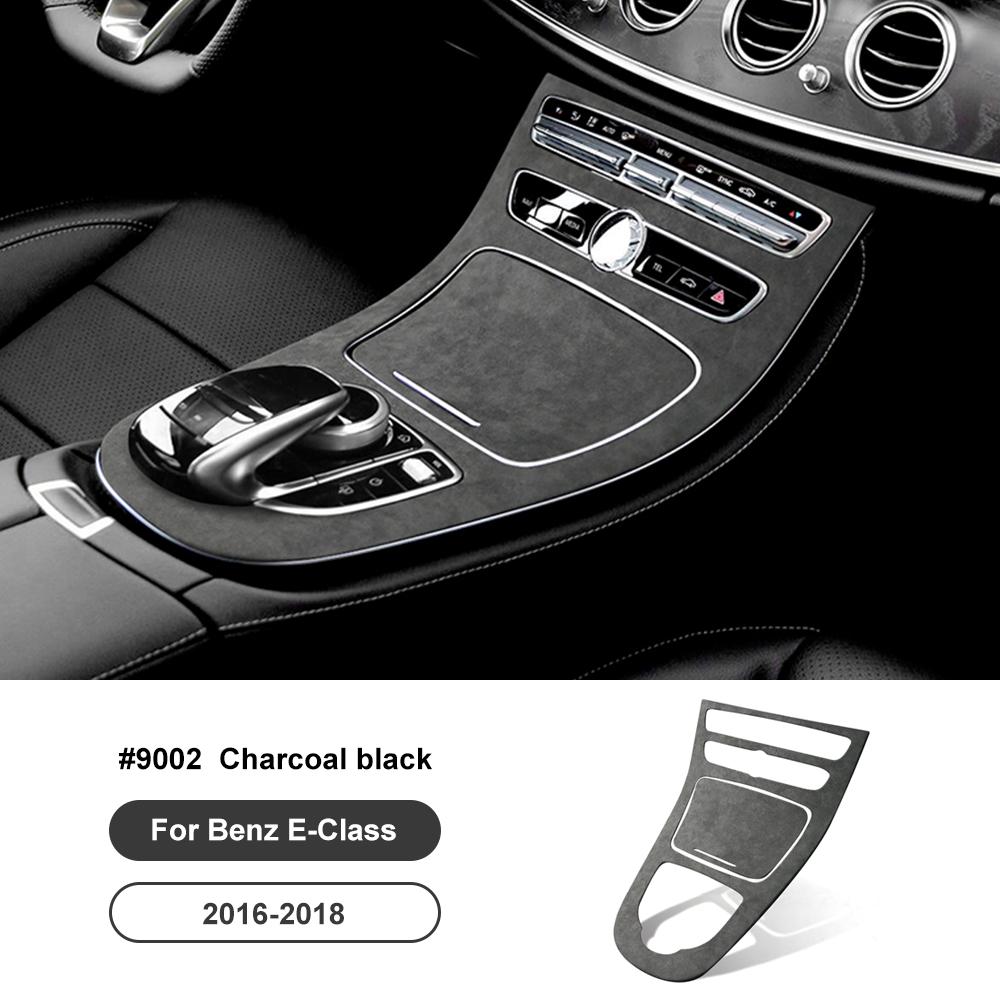 Итальянский чехол из суперзамши для центральной консоли Mercedes Benz E-класса W213 2016-2018, наклейка на панель переключения передач, аксессуары.