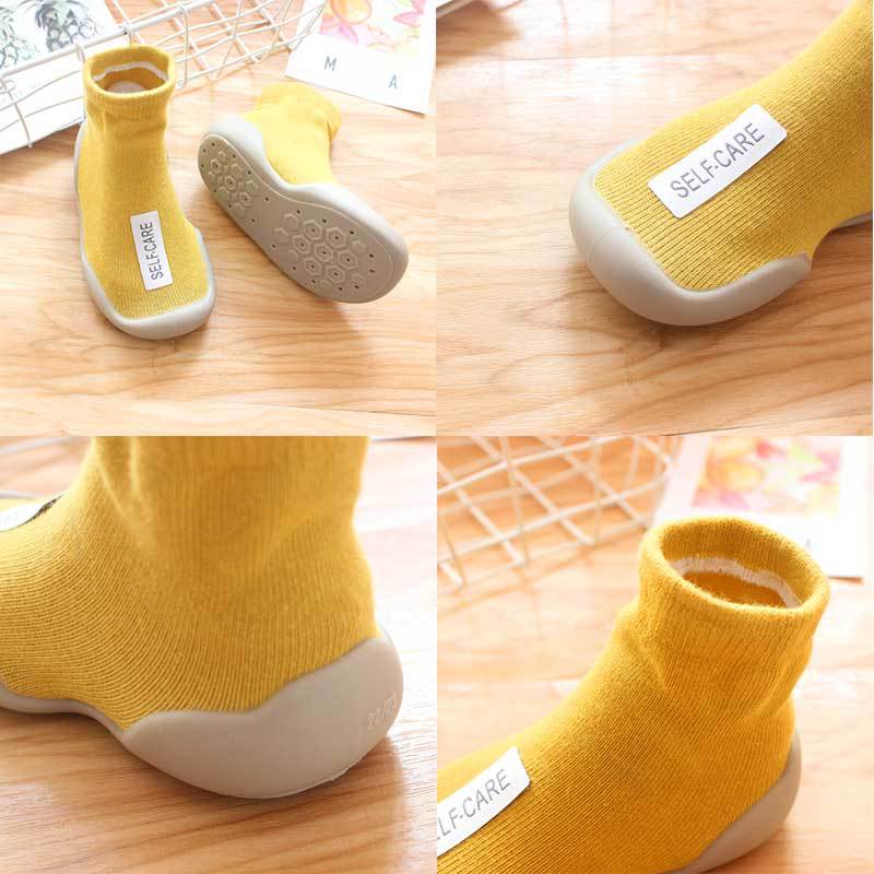 Unisex Baby Shoes First Shoes Baby Walkers Toddler First Walker Baby Girl Kids Soft Rubber Sole Baby Shoe Knit Booties Anti-slip