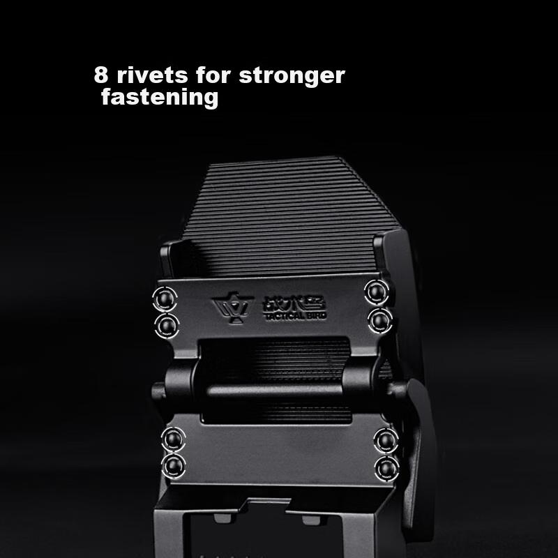 Tactical Bird Men's Nylon Belt, Casual Workwear, Automatic Buckle Canvas Belt, Woven Trouser Belt, 115cm